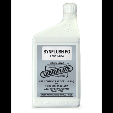 LUBRIPLATE Synflush Fg, 12/1 Qts, H-1/Food Grade Synthetic Ester Fluid For Flushing And Cleaning L0961-054